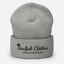 Load image into Gallery viewer, Souljah Clothes Light Color Beanie: Black