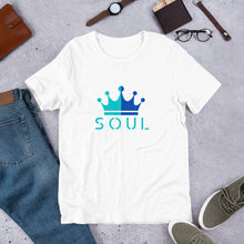 Load image into Gallery viewer, Men's Crisp White Tee: Blue