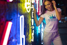 Load image into Gallery viewer, Women's Classic White Tee: Blue