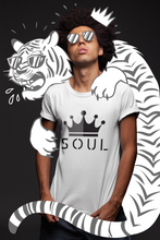 Load image into Gallery viewer, Men's Crisp White Tee: Black/Grey