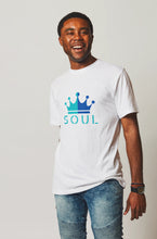 Load image into Gallery viewer, Men&#39;s Crisp White Tee: Blue
